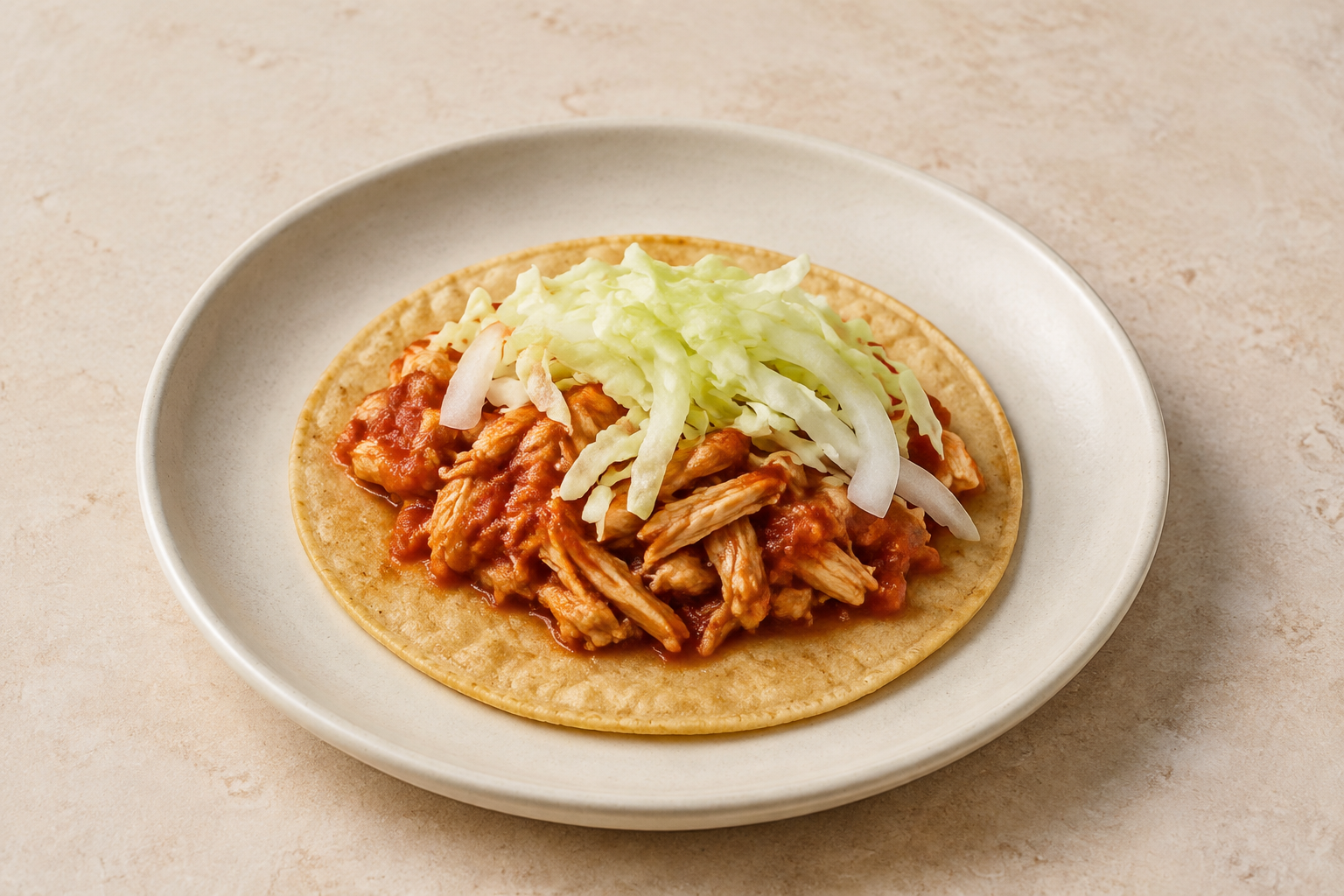 AI-generated illustration: Chicken taco — single