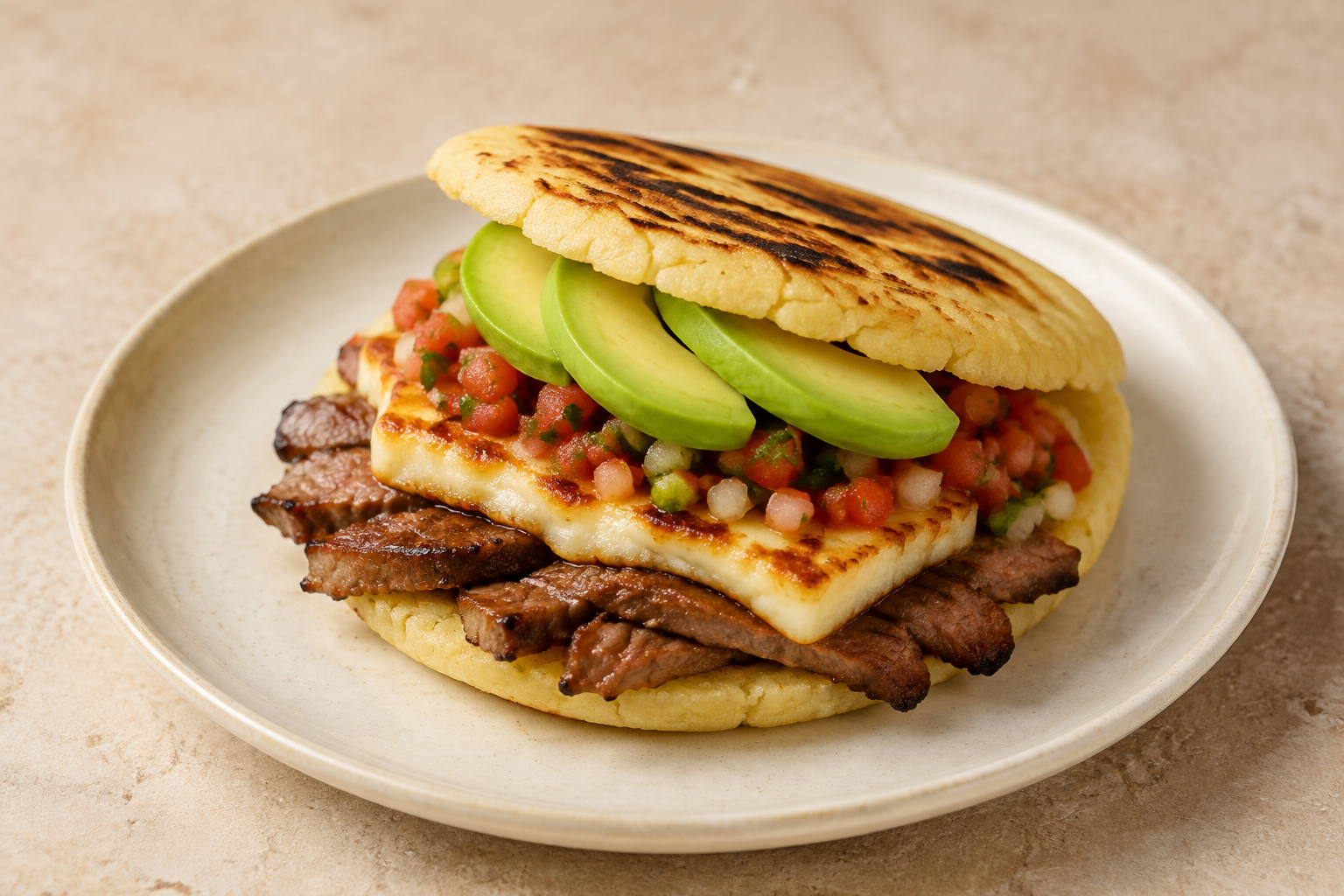 AI-generated illustration: Llanera arepa