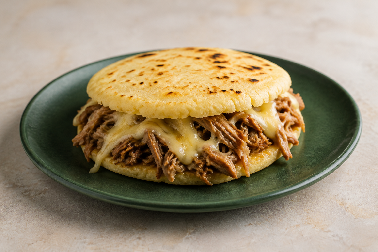 AI-generated illustration: La Catira arepa