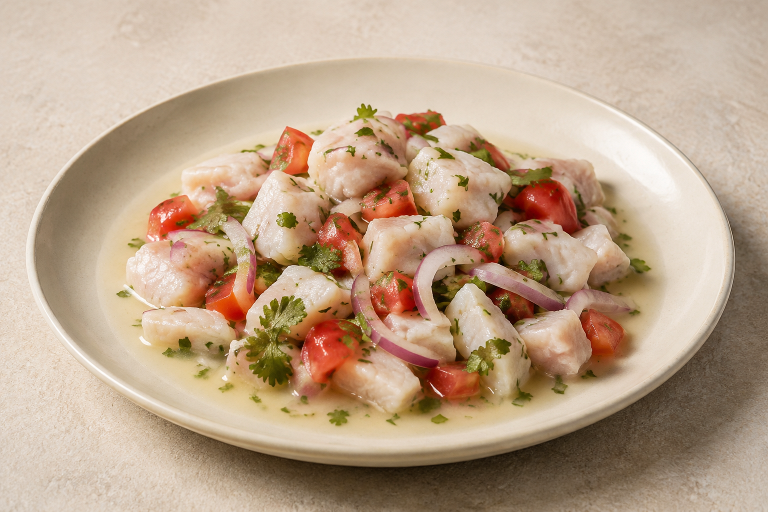 AI-generated illustration: Fish ceviche